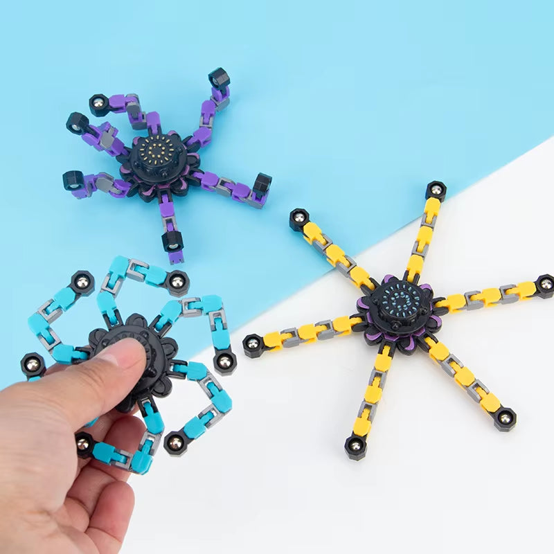 Kids Deformed Fidget Spinner Chain Toys for Children Resistance Hand Spinner Vent Toys Adult Gift