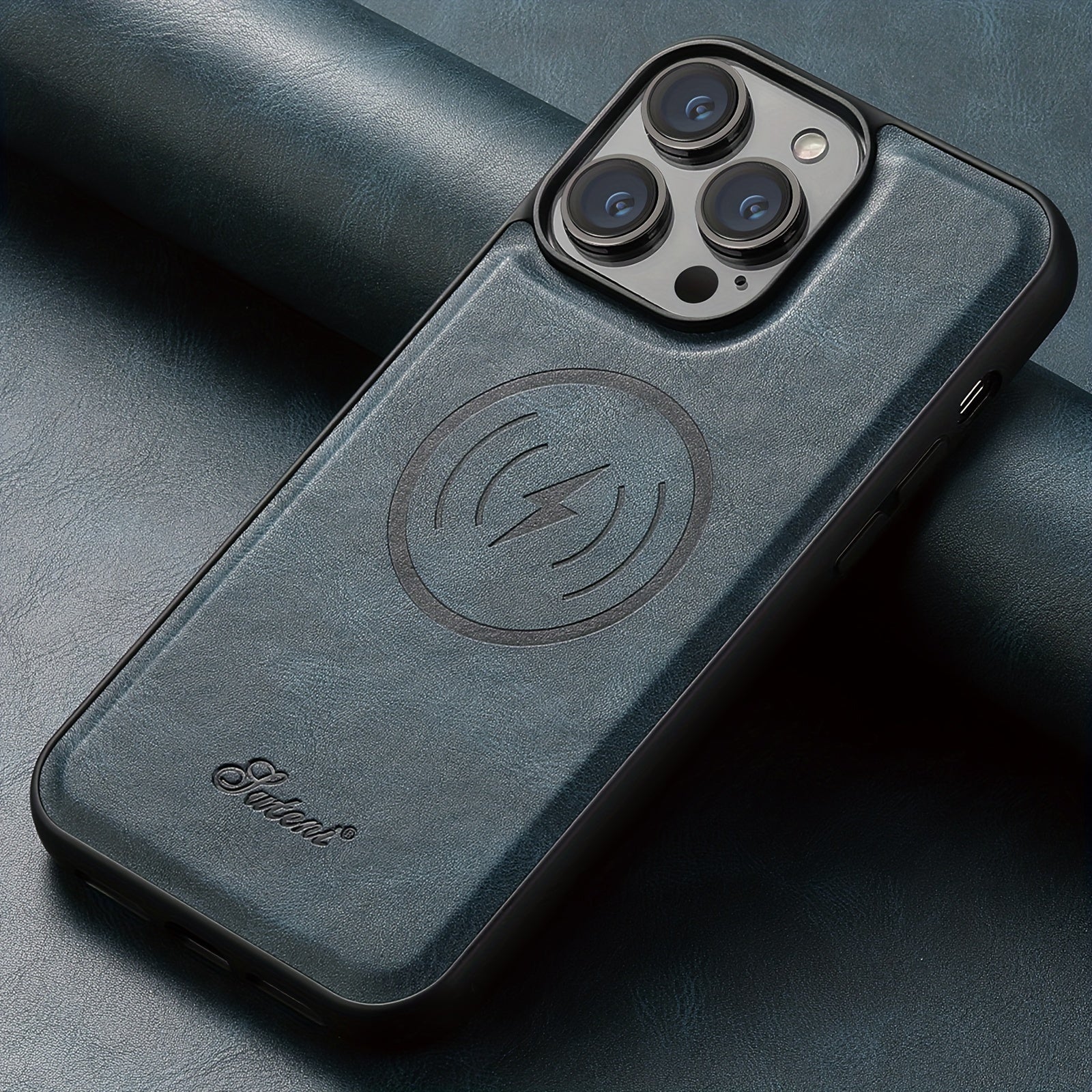 Funda con tarjetero 2 en 1 para iPhone compatible con carga inalámbrica, tarjetero magnético y cartera