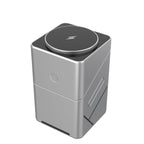 Minimalist wireless charging dock with rotating mechanism for iPhone and Apple Watch