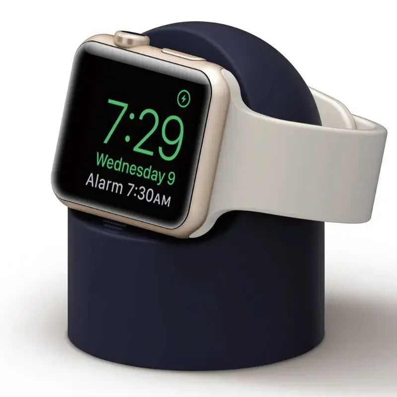 Apple Watch charging dock with cable management design