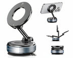 Magnetic car phone mount with vacuum suction cup and 360 degree rotation for dashboard