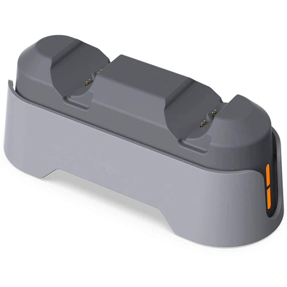 Close up view of PS5 DualSense controllers docked on charging station