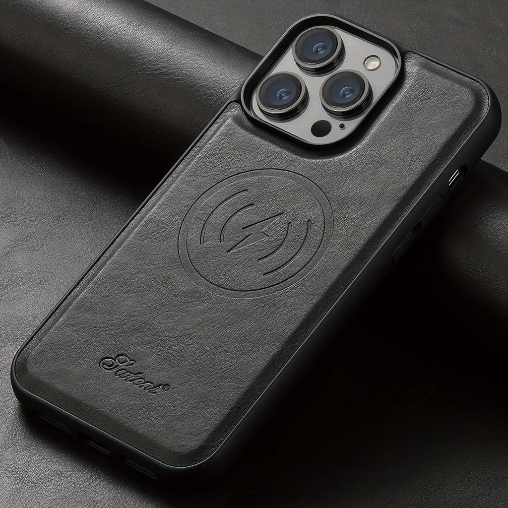 Funda con tarjetero 2 en 1 para iPhone compatible con carga inalámbrica, tarjetero magnético y cartera