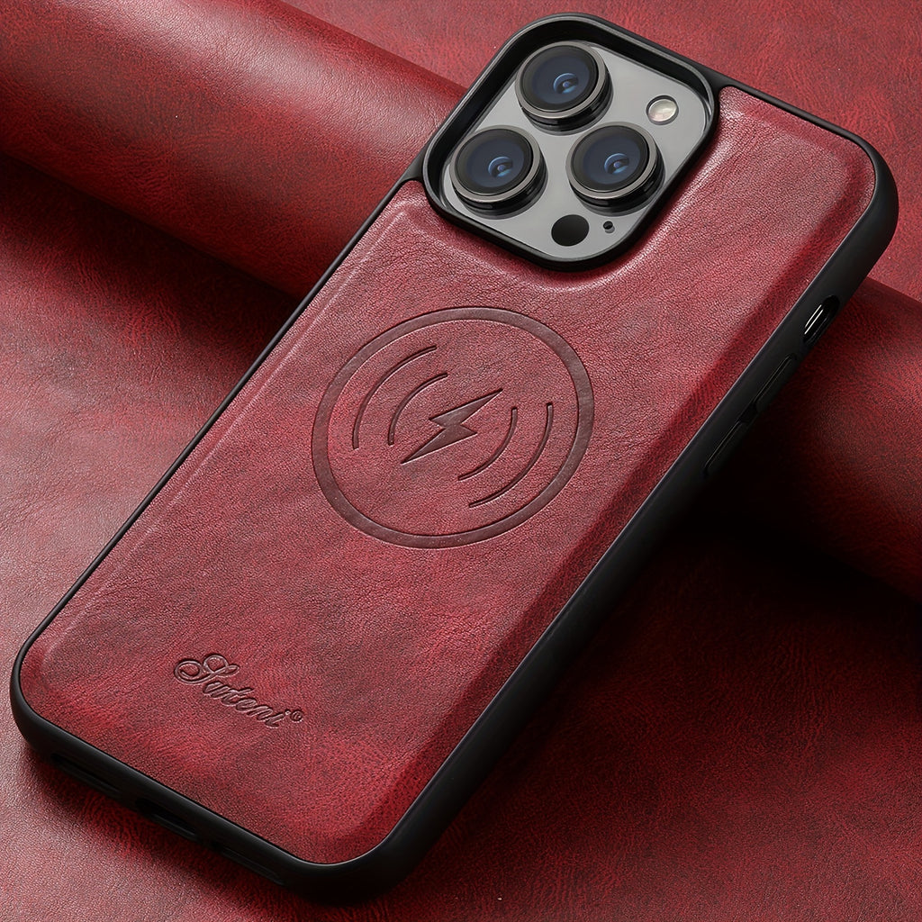 Funda con tarjetero 2 en 1 para iPhone compatible con carga inalámbrica, tarjetero magnético y cartera