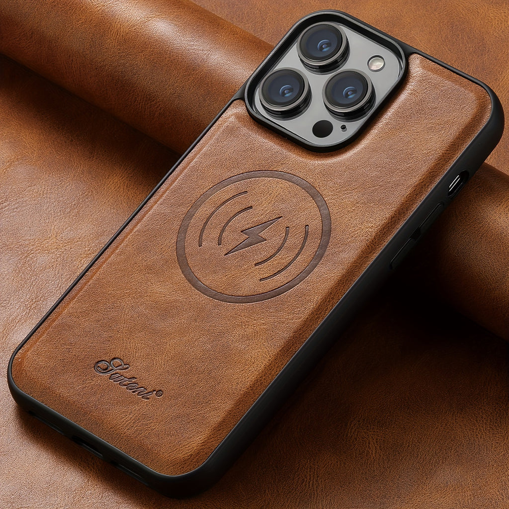 Funda con tarjetero 2 en 1 para iPhone compatible con carga inalámbrica, tarjetero magnético y cartera